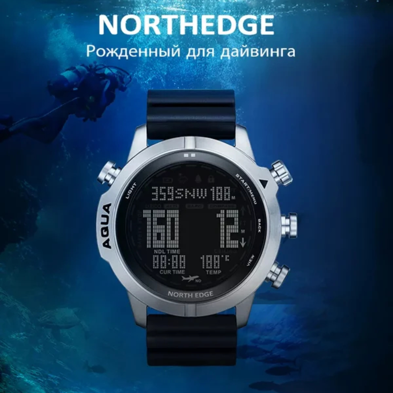 Altimeter Compass Watch - NORTH EDGE Orologio da sub professionale