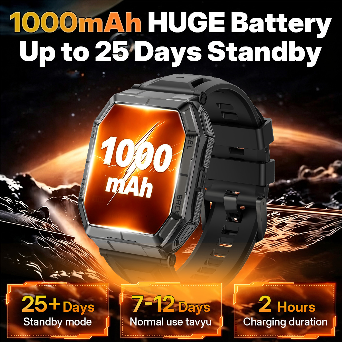 LIGE Nuovo Smartwatch con Batt - Altimeter Compass Watch recensione e prezzo